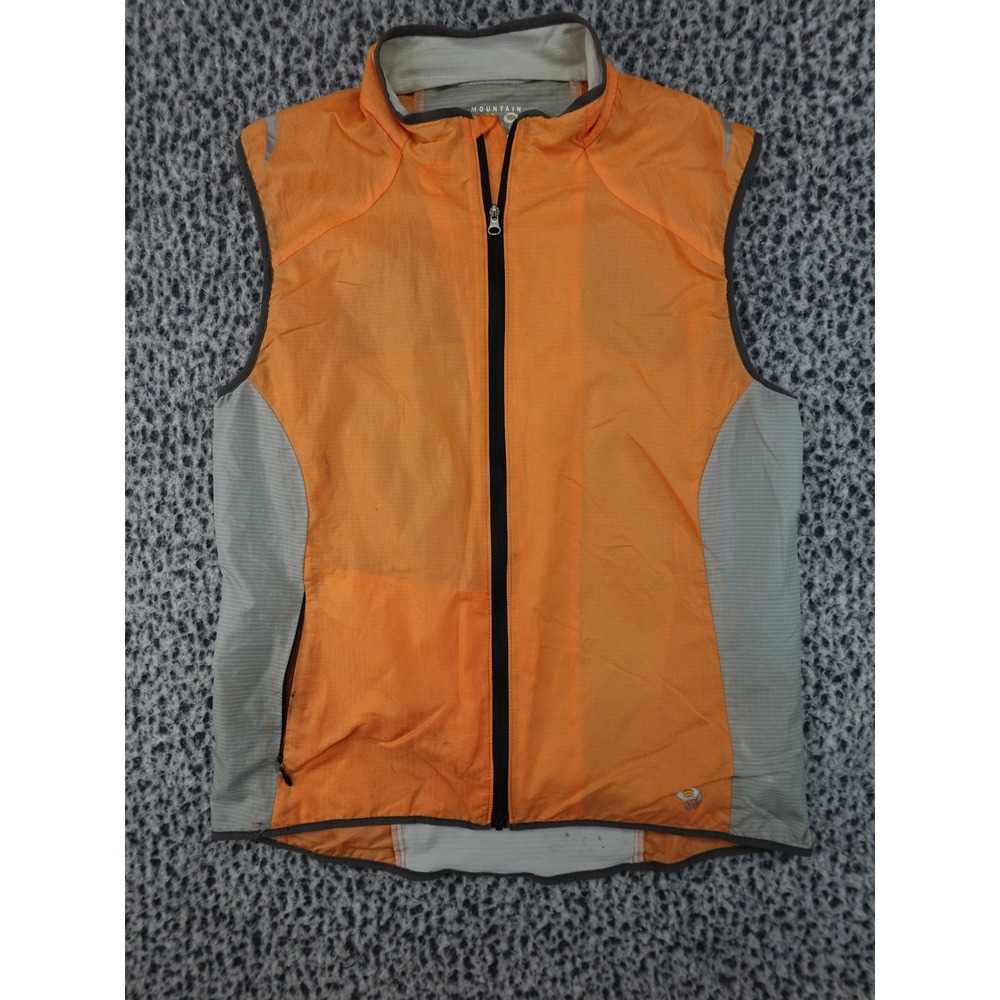 Mountain Hardwear Ghost Lite Vest Womens Medium Orange Good Windbreaker OL2318